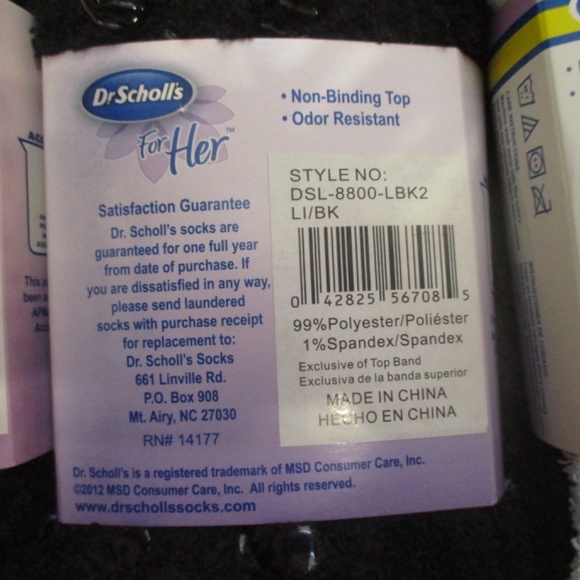 Dr. Scholl's Socks Bundle Variety 10 Pack Womens 4-10 Multicolor Spa Low Cut - Picture 10 of 14